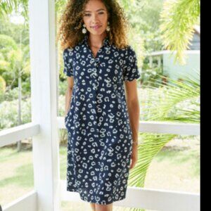 Cotton Traders Leopard Linen and Cotton Dress size 12